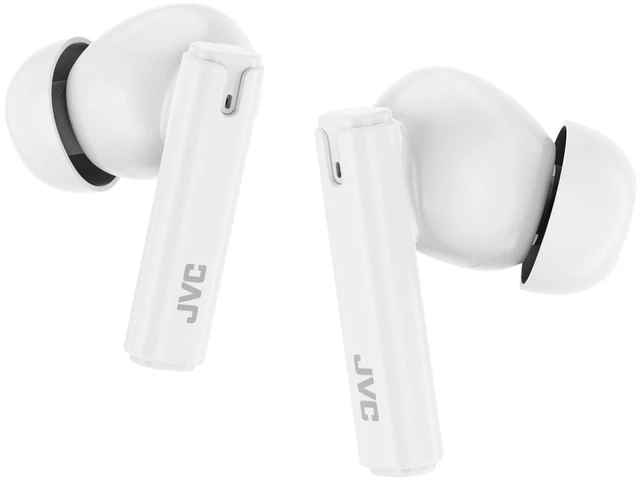 Main image of JVC Ultra Compact True Wireless Earbuds Headphones with Built-in Mic, Touch Sensor Operation, Total 16 Hour Battery Life with Charging Case, Bluetooth 5.4, HAB6TW, White