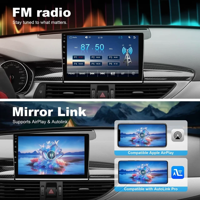 Alt view image 5 of 5 - 9 Inch IPS Touchscreen Linux Car Stereo for Toyota Tacoma 2005-2013 with Wireless CarPlay & Android Auto Car Radio, Support Bluetooth, FM Radio, Backup Camera, SWC, Dual USB