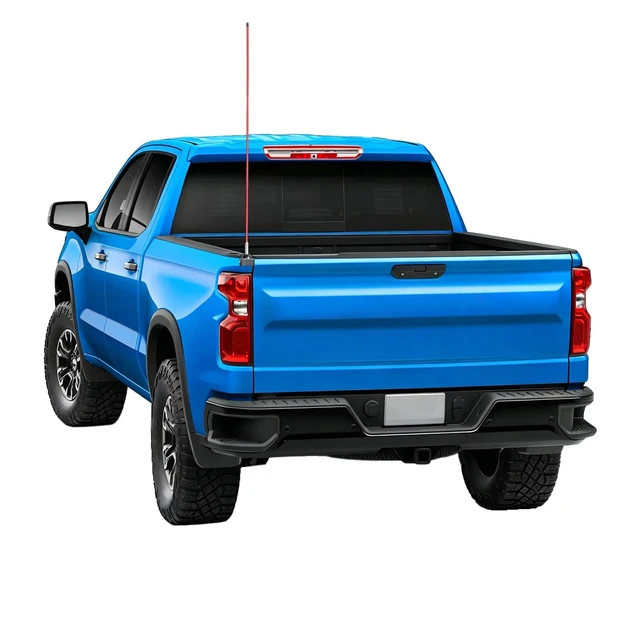 Alt view image 3 of 5 - Linskip Heavy Duty CB Antenna Mast Mount Compatible with 2019-2026+ Chevrolet Silverado & GMC-Sierra 1500 & 2020-2026+ 2500HD 3500HD, Tailgate CB & Whip Bracket, Exterior Accessories(Driver Side)