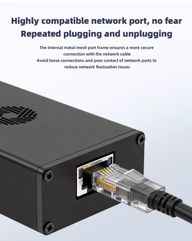 Alt view image 3 of 5 - Lidkew USB4 Type C to RJ45 10G Network Card with Intel JHL6340 Chip & AQC107 10G Port,Compatible with Thunderbolt 3/4,10Gb Ethernet Adapter Support Win10/11/MacOS/Linux