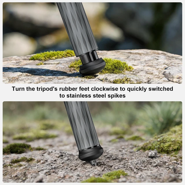 Alt view image 3 of 5 - WEYLLAN GN403 Carbon Fiber Hunting Tripod, 70.08'' Inverted Camera Tripod