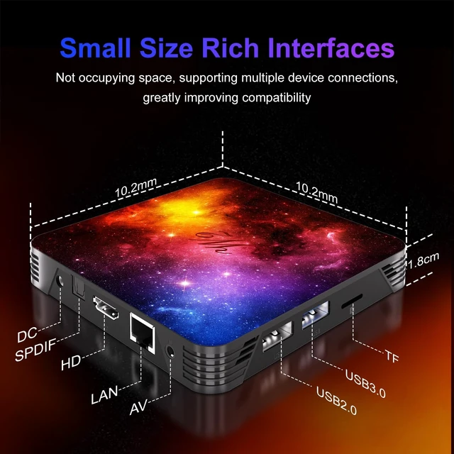 Alt view image 3 of 5 - Android 14.0 TV Box 4GB RAM 64GB ROM, Quad-Core Processor,Mini Keyboard