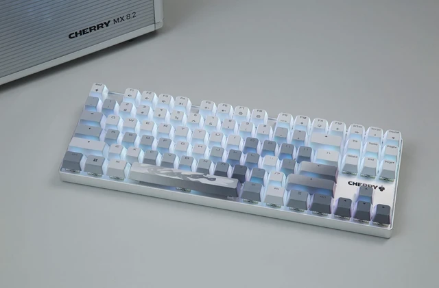 Alt view image 2 of 5 - Cherry MX 8.2 TKL Wireless XAGA, Tenkeyless Mechanical Gaming Keyboard, Bluetooth, 2.4 GHz & Wired Mode, Double-Shot PBT Keycaps, MX2A Brown Switches, White