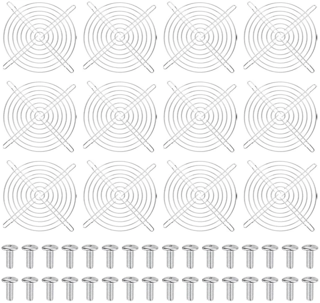 Main image of PATIKIL 150mm Fan Finger Grill, 12 Pcs Metal Ventilation Grill Guard Cover with Screws for Industry Workshop Computer Household Refrigerators Air Conditioning, Silver