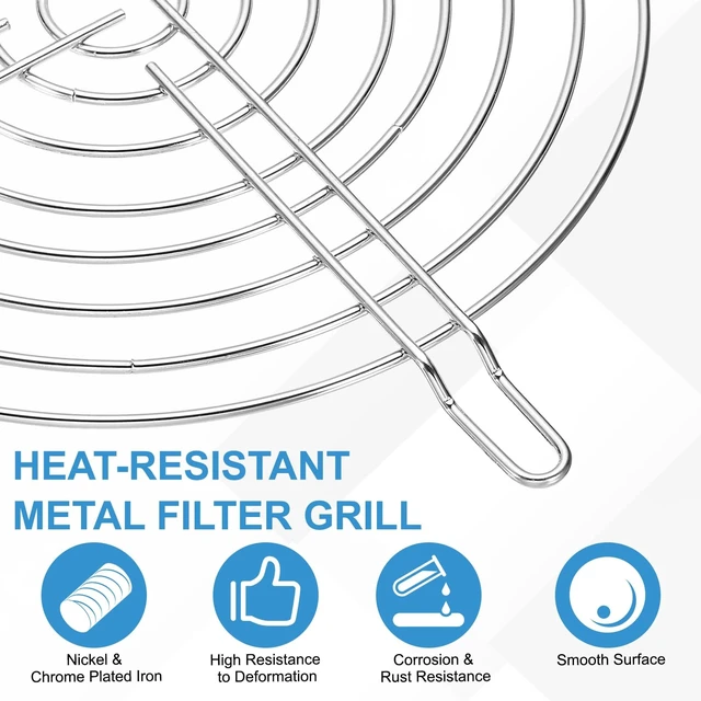 Alt view image 3 of 5 - PATIKIL 150mm Fan Finger Grill, 12 Pcs Metal Ventilation Grill Guard Cover with Screws for Industry Workshop Computer Household Refrigerators Air Conditioning, Silver