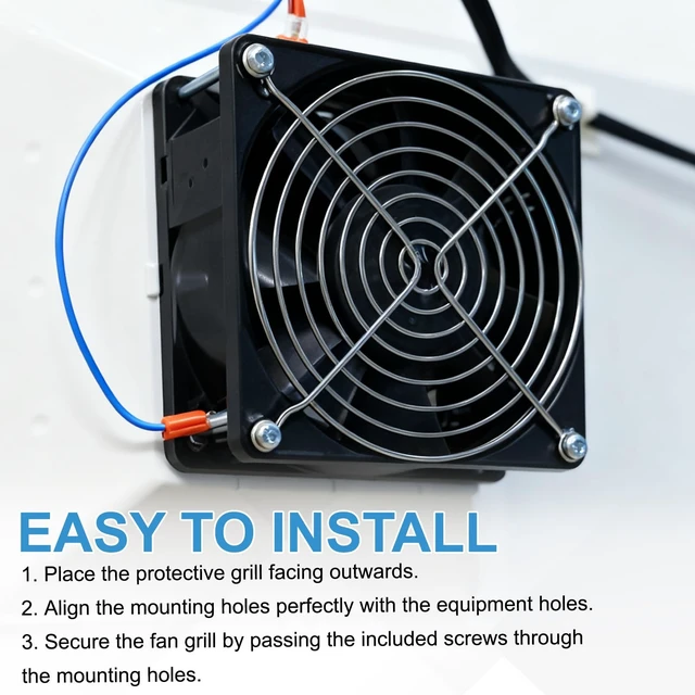 Alt view image 4 of 5 - PATIKIL 150mm Fan Finger Grill, 12 Pcs Metal Ventilation Grill Guard Cover with Screws for Industry Workshop Computer Household Refrigerators Air Conditioning, Silver