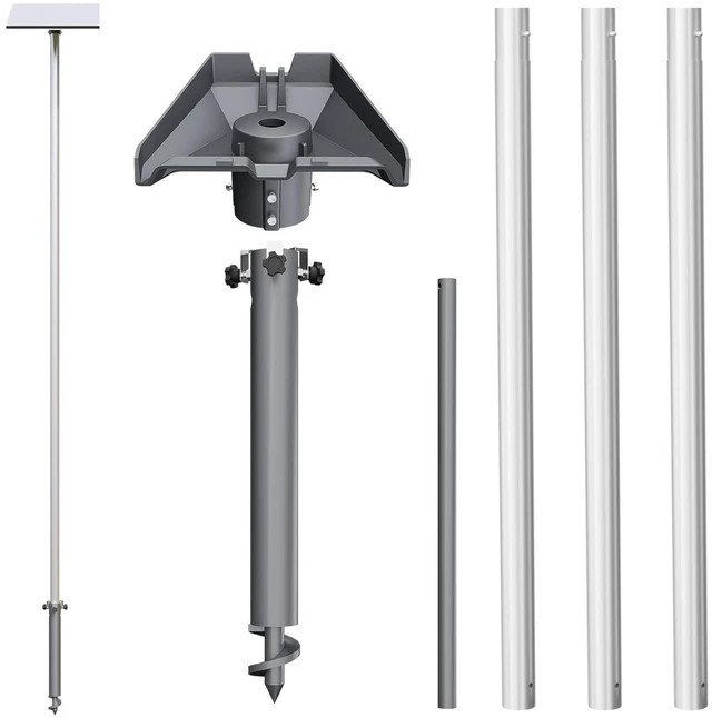 Main image of Kinchoix Starlink Gen 3 Mount Screw-in Starlink Pole 10FT Starlink Mounting Kit with Starlink Gen 3 Pipe Adapter and Durable 1.5'' Diameter Pole with Ground Anchor
