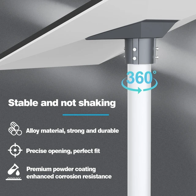 Alt view image 3 of 5 - Kinchoix Starlink Gen 3 Mount Screw-in Starlink Pole 10FT Starlink Mounting Kit with Starlink Gen 3 Pipe Adapter and Durable 1.5'' Diameter Pole with Ground Anchor