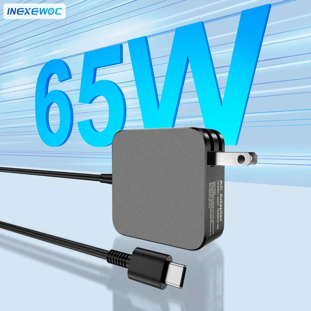Alt view image 4 of 5 - INEXEWOC 65W USB C Laptop Charger Compatible with MacBook Pro/Air, Dell Latitude/XPS, HP Spectre/Envy, Lenovo ThinkPad/Yoga, ASUS ZenBook, Samsung Galaxy, Chromebook and Smartphones,