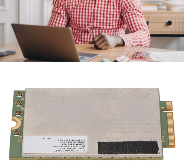Alt view image 4 of 5 - FM350-GL 5G LTE M.2 Network Card Module, WCDMA 4x4 MIMO GNSS Network Card, 4.67Gbps Downlink 1.25Gbps Uplink, Network Card for X360 830 840 850 G7 Laptop