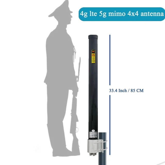 Alt view image 2 of 5 - Omni Directional 4x4 MIMO Antenna 5G for T Mobile Home Internet, 5G/ 4G/ LTE/WiFi Outdoor Cellular Antenna for Modems Routers Hotspots Gateway, 600-6000MHz