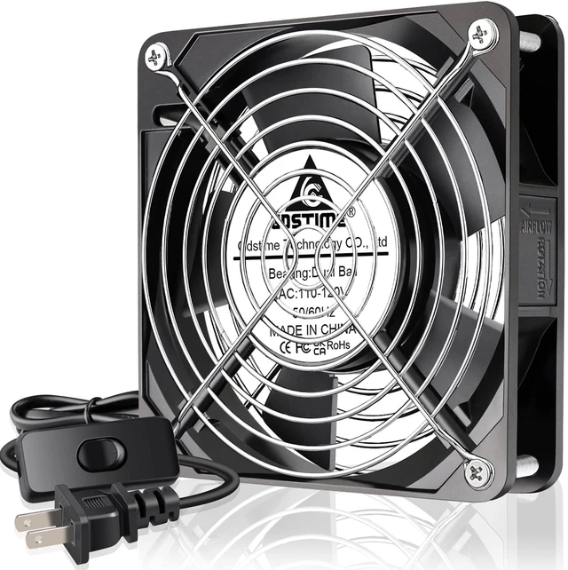 Main image of GDSTIME AXIAL 1225 Muffin 120V AC 120mm x 25mm High Speed Dual Ball Bearing