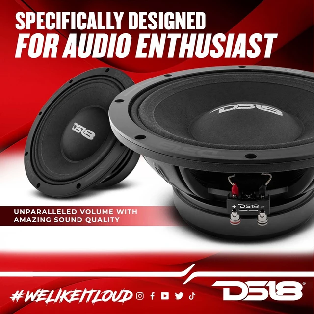 Alt view image 3 of 5 - DS18 PRO-ZXI10MBASS 10" Pro Audio Mid Bass Loudspeaker 1000 Watts 8-Ohm - Premium Quality Audio Door Speakers for Car or Truck Stereo Sound System (1 Speaker)