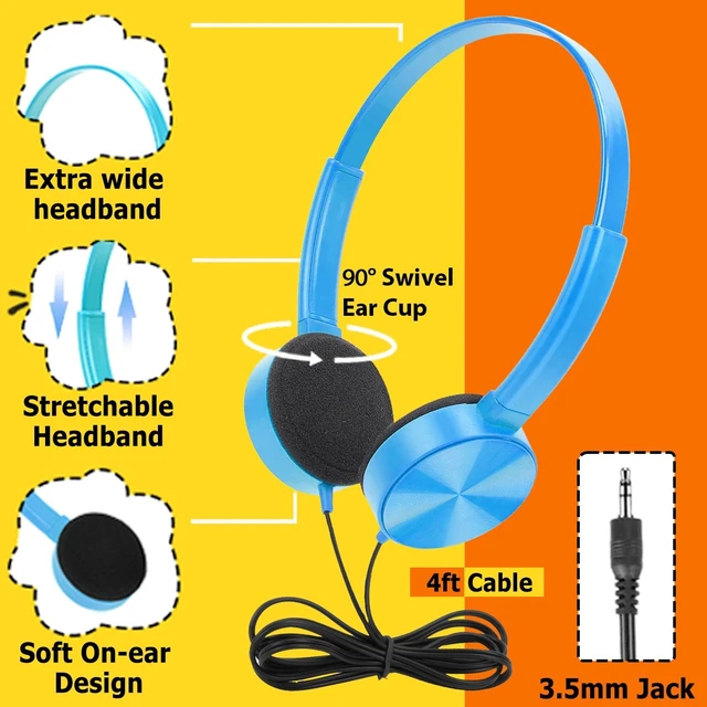 Alt view image 3 of 5 - Ladont Kids Headphones Bulk 16 Pack for School Classroom