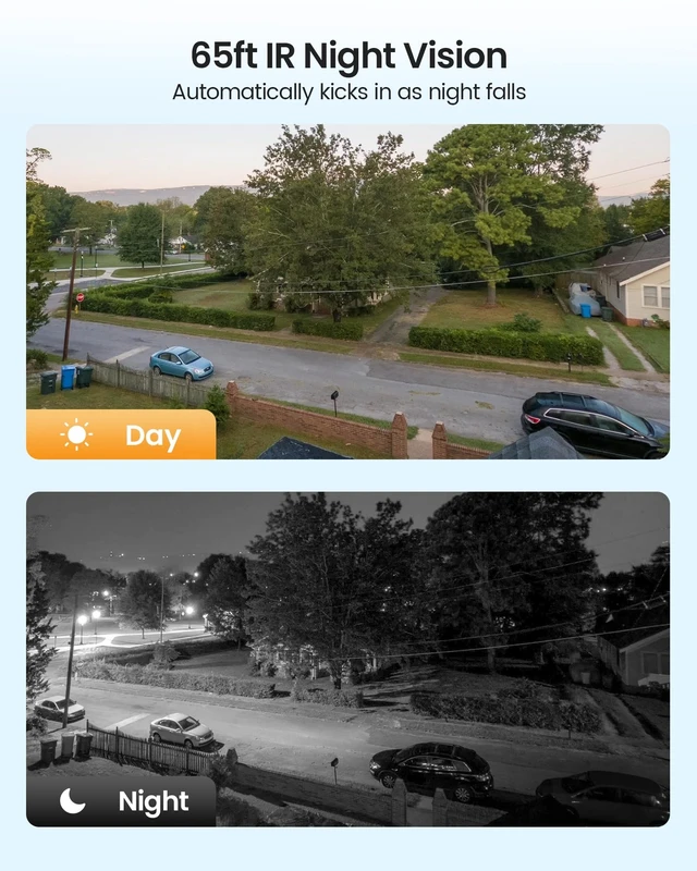 Alt view image 3 of 5 - ZOSI 2 Pack 360View Pan Tilt 1080P Wired Analog HD TVI Security Camera Outdoor Indoor,65ft Night Vision,One-Way Audio,Only Compatible with Same Brand 1080P,5MP and 4K CCTV DVR Systems