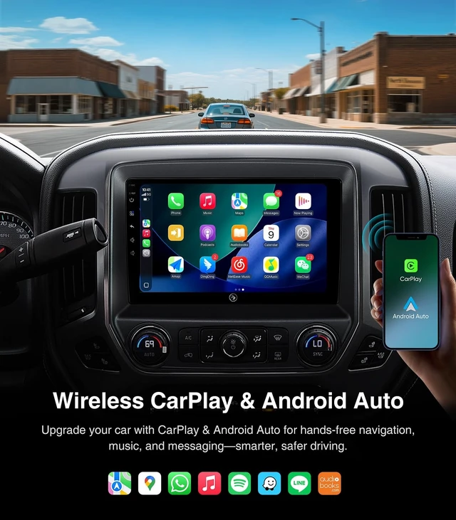 Alt view image 5 of 5 - Car Stereo Radio for GMC Sierra Chevy Silverado 2014-2018