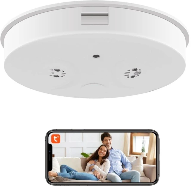 Main image of 1080P HD Wireless Security Camera WiFi Smoke Detector Hidden Camera Spy Camera with Night Vision, Motion Detection and Remote View for Home and Office
