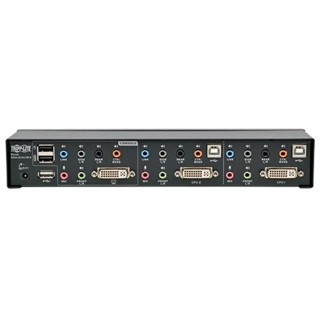 Alt view image 2 of 5 - Tripp Lite 2-Port DVI Dual-Link/USB Desktop KVM Switch with Audio & Cables (B004-DUA2-HR-K)