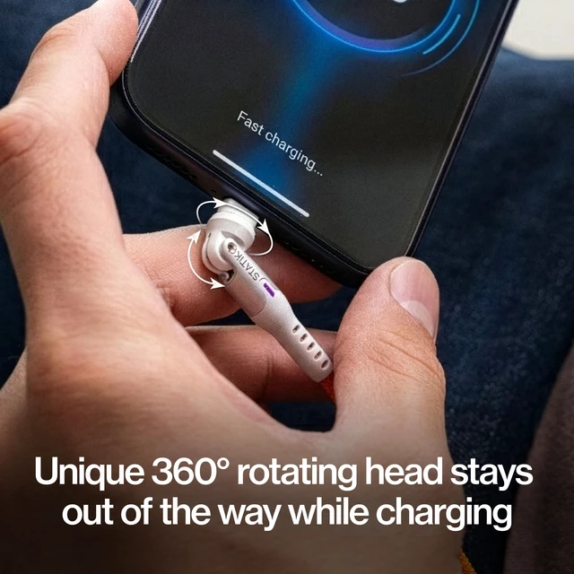 Alt view image 3 of 5 - Statik 360 Pro Magnetic Charging Cable, USB-C Micro-USB iProduct Tips 100W