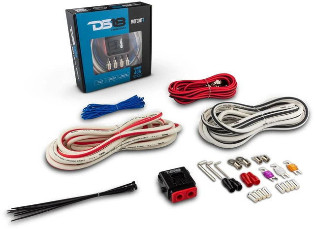 Main image of DS18 Hydro MOFCKIT4 4 Gauge Marine Tinned Amplifier Installation Wiring Kit Up to 1800 Watts, OFC 100% Cooper