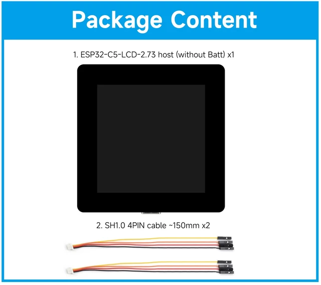 Alt view image 2 of 5 - ESP32-C5 2.73inch LCD Display Dev Board, 32-bit RISC-V Processor, 320320
