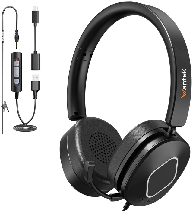 Main image of Wantek Headset with Mic, USB Headset with Microphone for PC