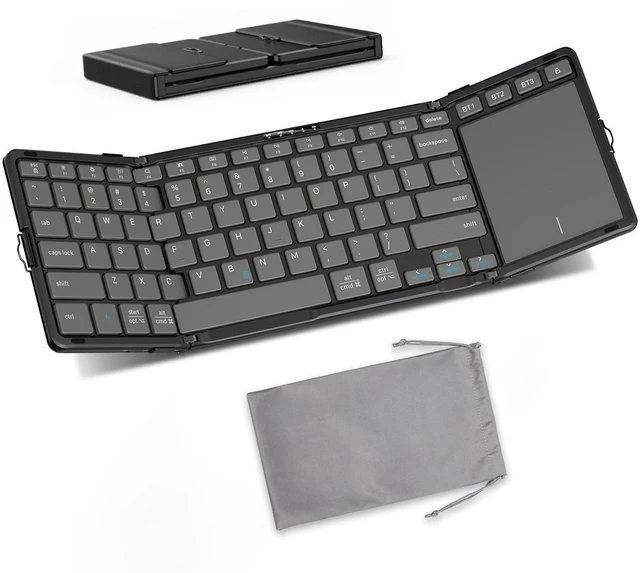Main image of OMOTON Foldable Bluetooth Keyboard with Trackpad for Windows/Android/iPadOS