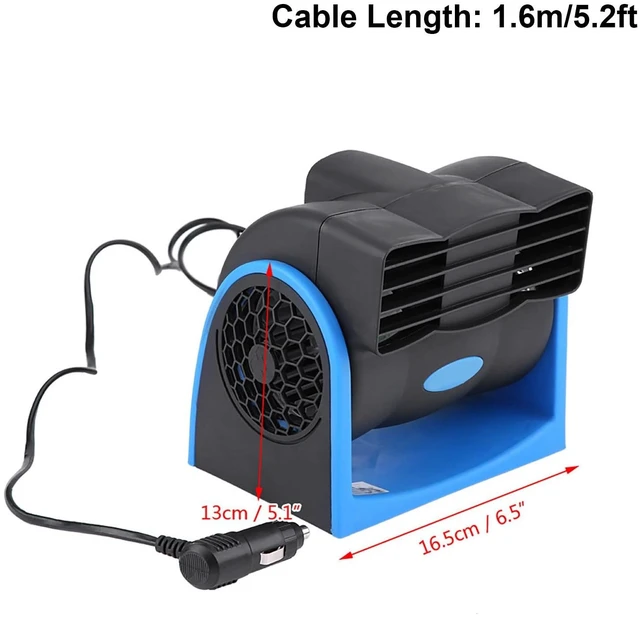 Alt view image 3 of 5 - Keenso 12V Car Fan, DC Portable Adjustable Speed Cage Fan with 2 Speeds for Car Truck RV SUV, Low Noise 45db Efficient Cooling