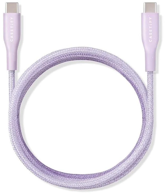 Main image of CASETiFY Powerthru USB-C to USB-C Cable (2m/6.6ft) - Lavender