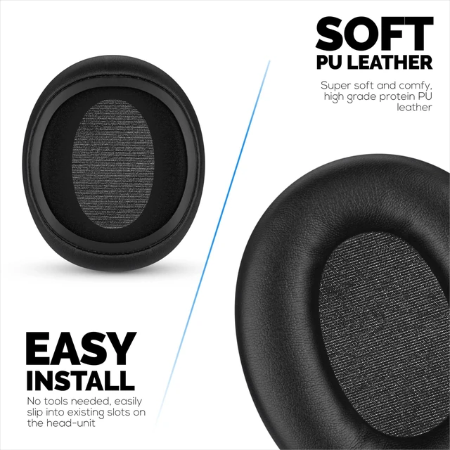 Alt view image 5 of 5 - Replacement Earpads for Skullcandy Crusher ANC 2 Headsets. Soft PU Leather with High Grade Memory Foam for Extra Comfort & Durability - Easy Install - By Brainwavz