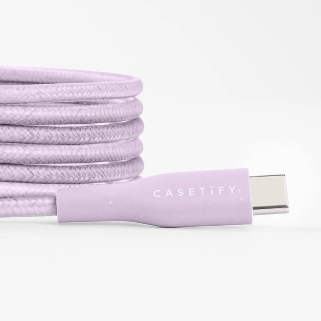 Alt view image 2 of 4 - CASETiFY Powerthru USB-C to USB-C Cable (2m/6.6ft) - Lavender