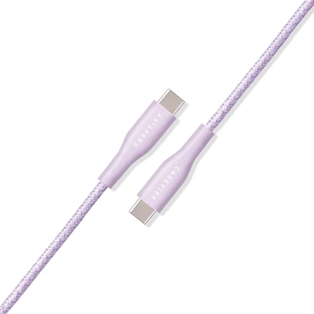 Alt view image 4 of 4 - CASETiFY Powerthru USB-C to USB-C Cable (2m/6.6ft) - Lavender