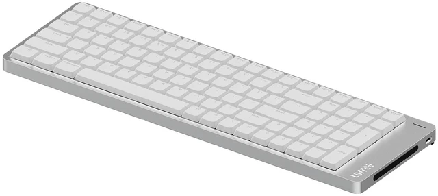 Main image of LOFREE Flow2 Low-Profile Mechanical Keyboard, CNC Aluminum Body with Gasket Mount, Tri-Mode Wireless, Hot-Swappable & VIA Compatible, Side Touch Bar, for Mac/Windows (Silver, 100 Keys)