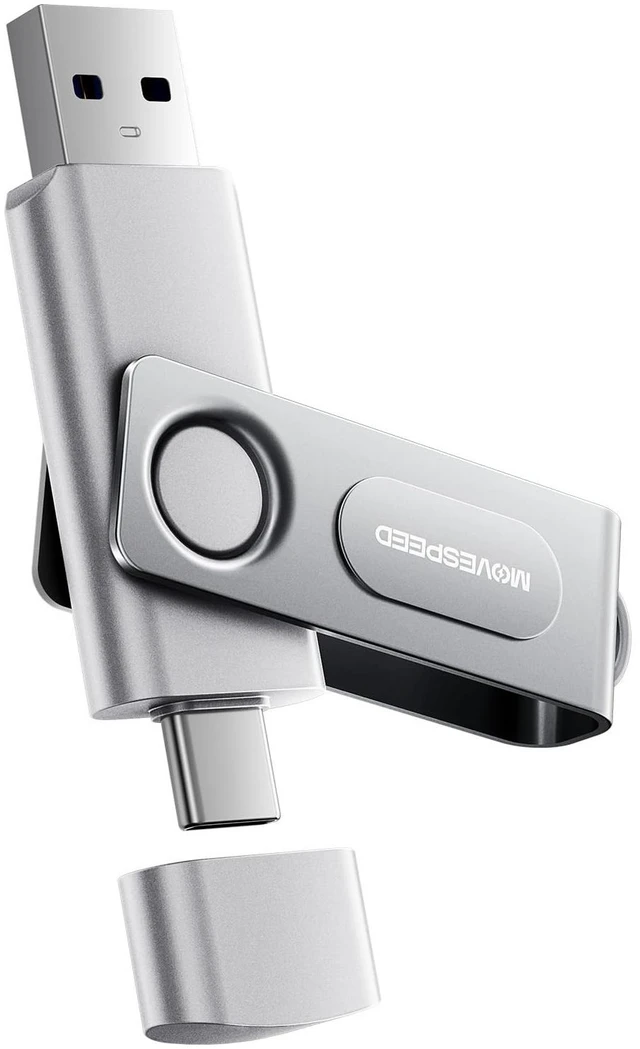 Main image of MOVE SPEED 256GB USB Drive 150MB/s Thumb Drives USB 3.0 and Type C Memory Stick with Dual Ports for iPhone 17/16/15, Android Phone, Windows, Mac, Tablet