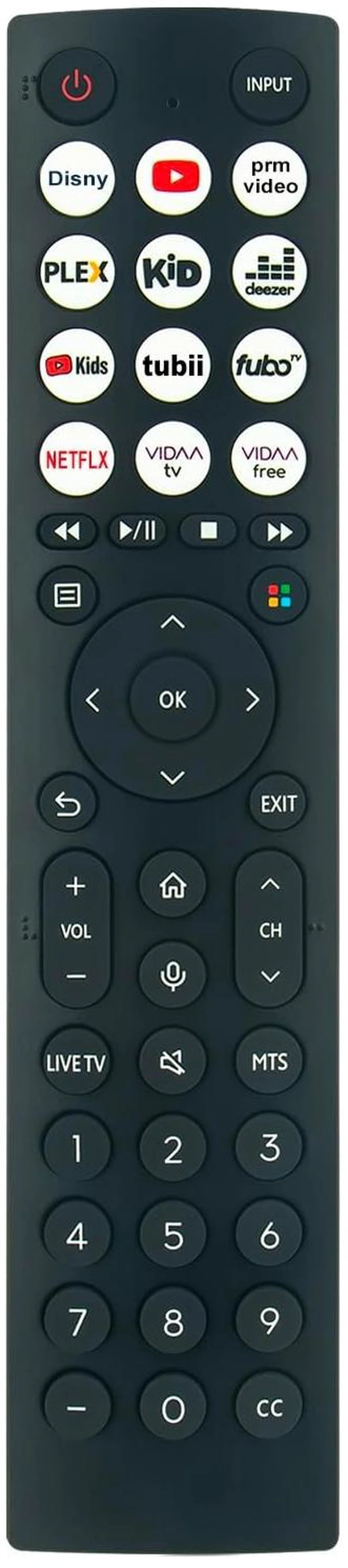 Main image of Beyution ERF2C36H Replaced Voice Remote Control fit for Hisense Vidaa TV