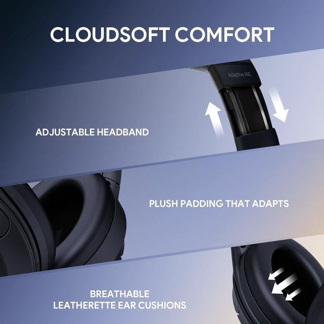 Alt view image 2 of 5 - Yealink BH78 Wireless Bluetooth Headset with Charging Stand USB-C/A Active Noise Cancelling Over Ear Headphones (1208731)