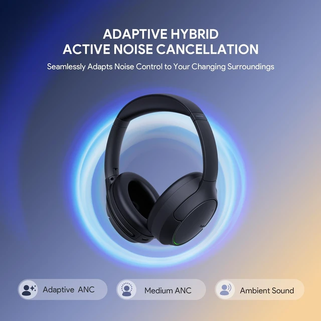 Alt view image 3 of 5 - Yealink BH78 Wireless Bluetooth Headset with Charging Stand USB-C/A Active Noise Cancelling Over Ear Headphones (1208731)