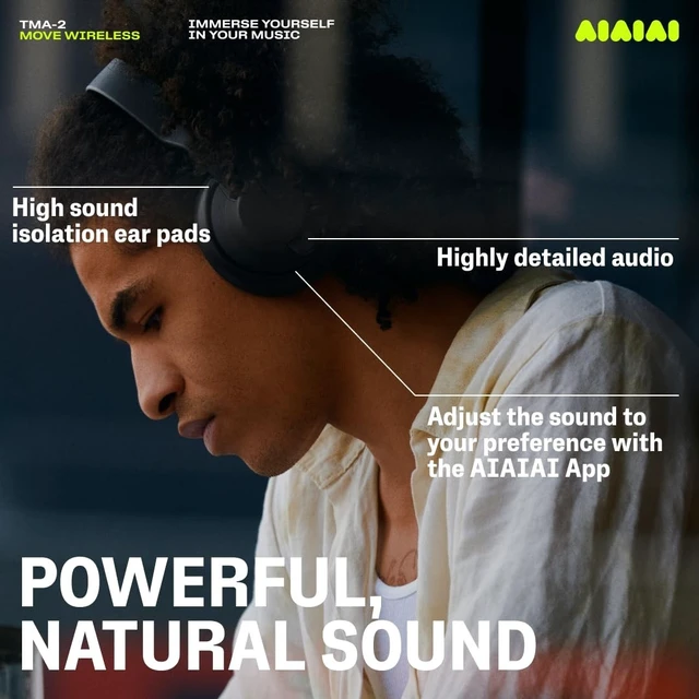 Alt view image 5 of 5 - AIAIAI TMA-2 Move Wireless White Bluetooth Over-Ear Headphones, W+ Link
