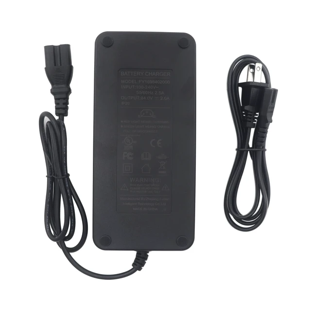 Alt view image 2 of 4 - 84V 2A Lithium Battery Charger AC Adapter Power Supply for 20S 72V Lithium Li-ion Batteries Pack with 3 Holes Plug