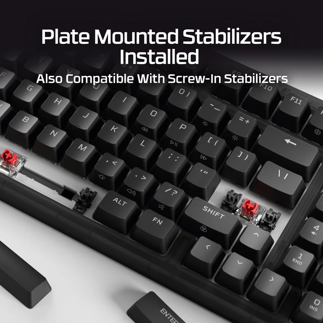 Alt view image 5 of 5 - HyperX Origins 2 1800 Gaming Keyboard, PC, Swappable Housing, Hotswap Switches, High Profile, 1800 Layout, 8k Polling, Adjustable Angle, Mechanical Switches