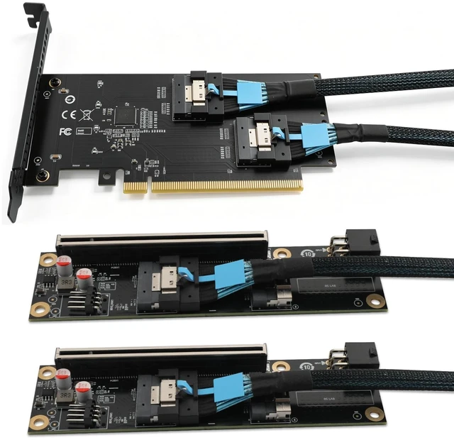 Main image of RGEEK PCIe Bifurcation x16 to x8x8, x16 to Dual x8 Bifurcation Riser Card
