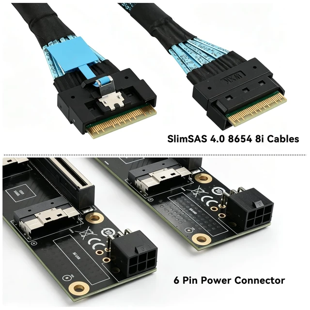 Alt view image 3 of 5 - RGEEK PCIe Bifurcation x16 to x8x8, x16 to Dual x8 Bifurcation Riser Card
