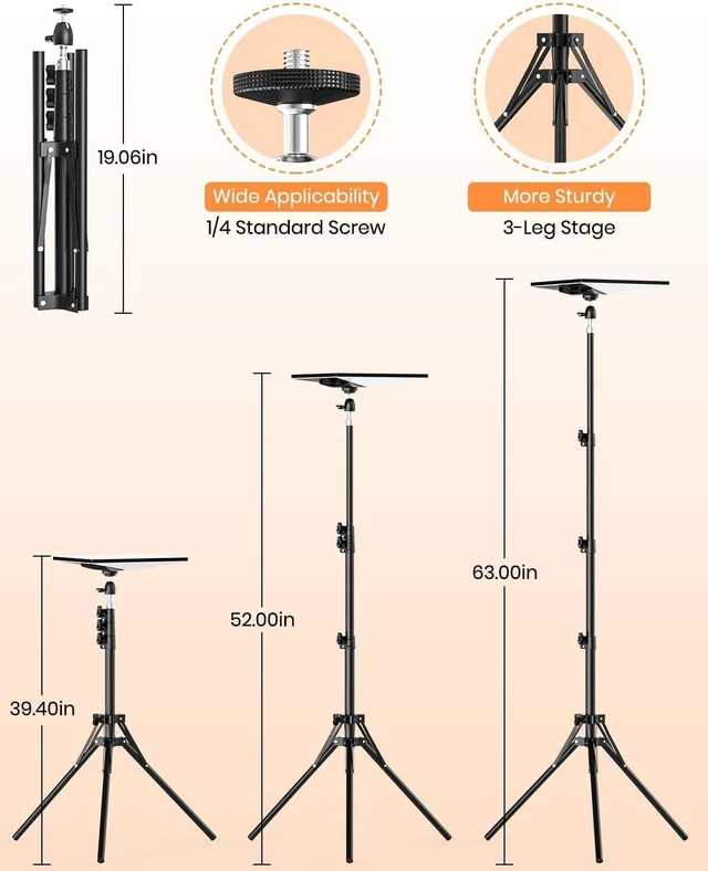 Alt view image 2 of 5 - Starlink Mini Tripod Mount with Adapter,Featuring Adjustable Height and 360 Angle Adjustment, Tripod mounting kit,Compatible with Starlink Mini Satellites. Ideal for Camping and RV Travel.