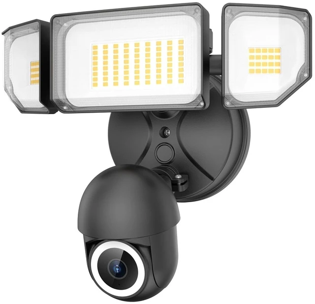 Main image of Atfoyer Floodlight Camera Hardwired 6500LM, 2K+ UHD Outdoor Security Camera, 360 Pan & Tilt View, AI Detection & Tracking, 24/7 Recording, Color Night Vision, 5GHz/2.4GHz WiFi, Compatible with Alexa