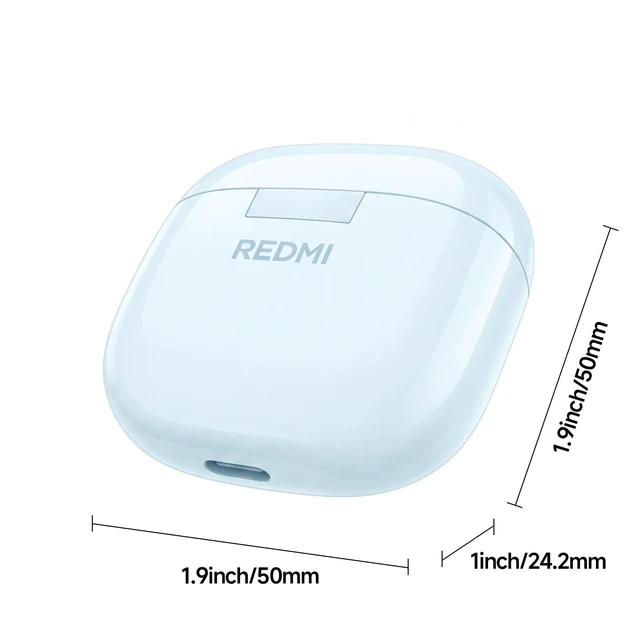 Alt view image 2 of 5 - XIAOMI Redmi Buds 8 Active Wireless Earbuds, SemiinEar Design, 14.2mm Titanium Driver, DualMic AI Call Noise Reduction, 37H Playtime, Bluetooth 5.4, IP54 Water Resistant, Customizable EQ (Blue)
