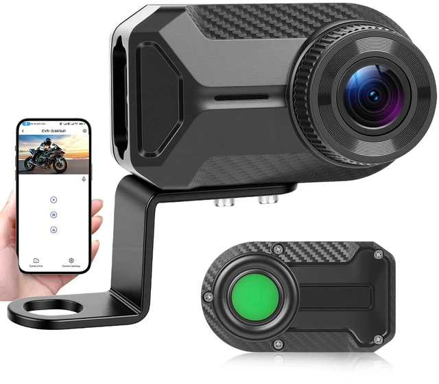 Main image of Mini Motorcycle Dash Cam 2K Front & 1080P Screenless HD Rear Dual Camera with Find My Tracker, IP66 Waterproof, No SIM Card Required, Loop Recording, Easy Install for Motorcycle Bike
