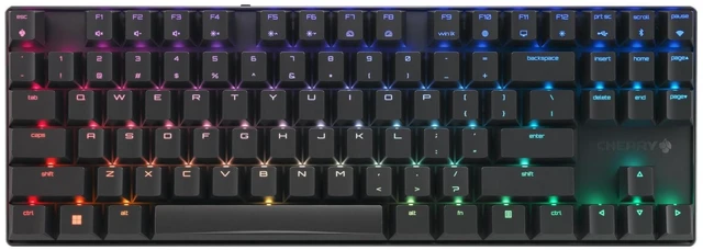 Main image of Cherry MX 8.2 TKL Wireless, Tenkeyless Mechanical Gaming Keyboard, Bluetooth, 2.4 GHz & Wired Mode, Multi-Device, Rechargeable, MX2A Blue Switches, Black