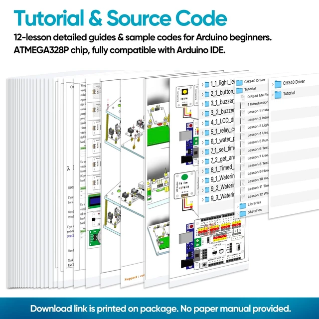 Alt view image 5 of 5 - LK COKOINO Educational Kit for Arduino UNO, Timed Plant Watering System with Timer Alarm & Multiple Sensors, Arduino Coding,STEM Learning DIY Electronics Project Kit for 15+ Teens and Adul