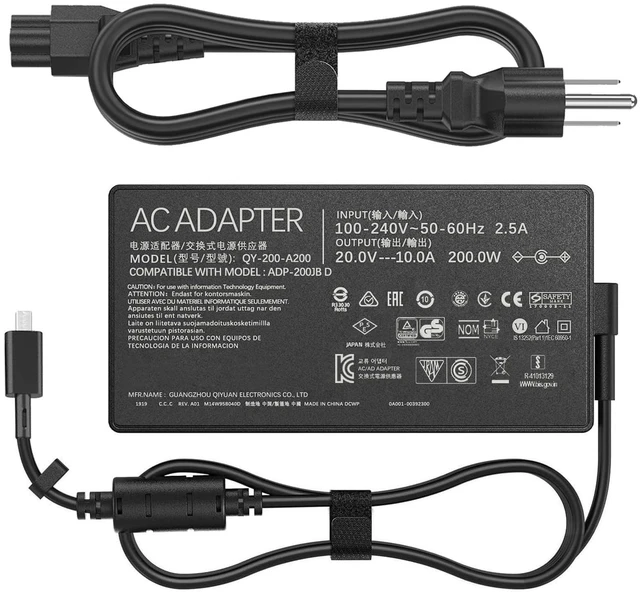 Main image of LIFKAHY 200W Laptop Charger Compatible with Asus ROG Zephyrus G16 GU605 GU605MI GU605CM GU605CP GA605 GA605WV GA605WI GA605WV TUF Gaming A14 FA401WV FA401UV FA401UU ProArt Copilot+ PC P16 H7606 PX1