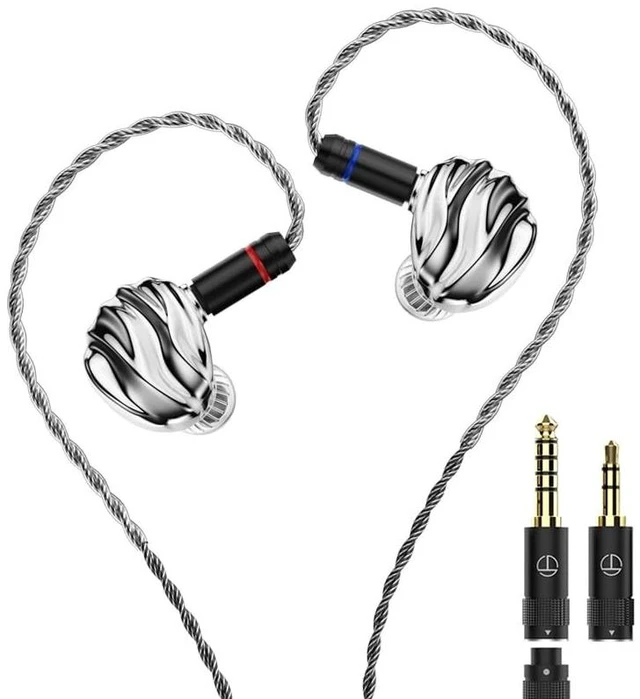 Main image of LEAUDIO TRN Shell 4DD Planar Hybrid Headpohnes with 2Pin Detachable Cable Interchangeable Nozzle Design Earphones (Without mic)